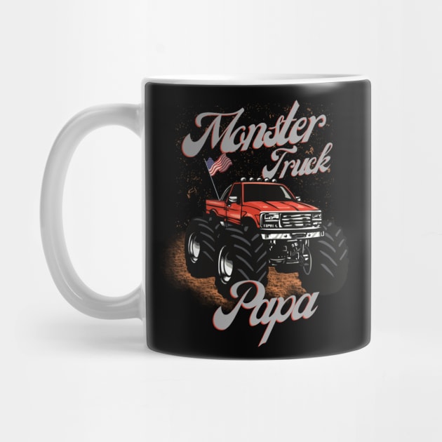 Monster Truck Papa USA American Flag by Carantined Chao$